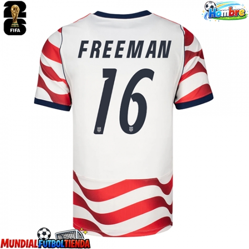 Camiseta Estados Unidos Alex Freeman #16 Primera Equipación Replica Mundial 2026 mangas cortas
